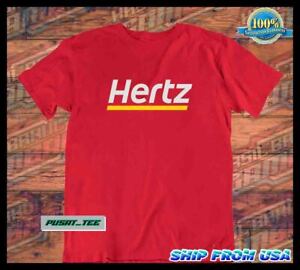 New Hertz Car rental American Funny Logo Men's T-Shirt Size S-5XL