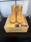 LL Bean Men's Wheat Leather Lace Up Round Toe Ankle Boots Size 12 M Needs Resole