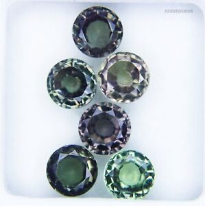6 Ct Round Shape Loose Gemstone Lot Color Change Natural Alexandrite