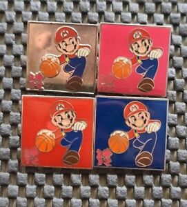 Nintendo Super Mario Basketball pin badge LOT4 UNOFFICIAL N64 SWITCH GBA 3DS FUN