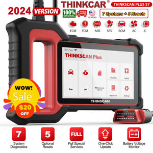 2024 Thinkscan Plus S7 Car OBD2 Scanner Auto Diagnostic Tool ABS SRS BCM IC AC