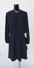 Donna Morgan Women's Midi Puff Sleeve Dress DD7 Navy Blazer Size 10 NWT