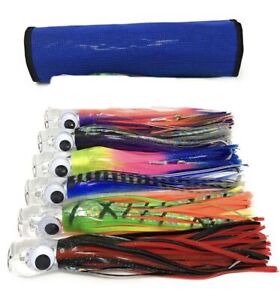 9” Offshore Big Game Trolling Lures Saltwater Lures Tuna Marlin Mahi 6-Pack NEW
