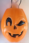 VTG Bayshore Winking Pumpkin Jack O Lantern Halloween Blow Mold Pail Bucket 8X10