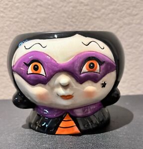Johanna Parker Halloween Little Girl Witch Candy Bowl Or Planter