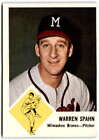 1963 Fleer #45 WARREN SPAHN VG Milwaukee Braves Baseball Trading Card