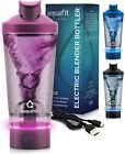 Electric Protein Shaker Bottle USB Rechargeable 24oz Gadgets for Men Pink NEW US