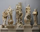 6 Greek Gods Zeus Poseidon Apollo Hermes Hephaestus Ares Statue Sculpture