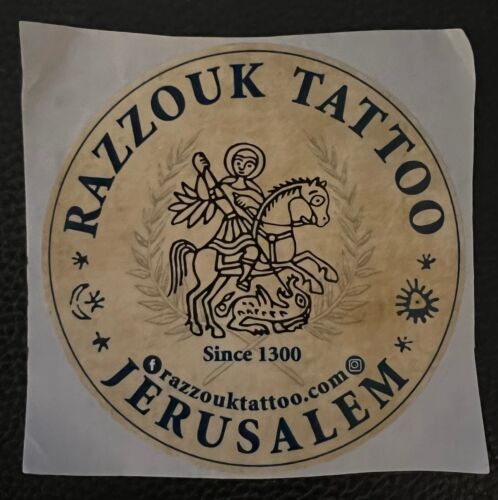 RAZZOUK TATTOO JERUSALEM  OLDEST SHOP 1300 AD DECAL STICKER