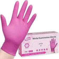 100pc Disposable Nitrile Exam 3-mil Latex Free Medical Cleaning Food-Safe Gloves