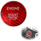 Red Real Carbon Fiber Cover For Mercedes Keyless Engine Start/Stop Push Button