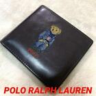 Polo Ralph Lauren Polo Bear Bifold Wallet Dark Brown Genuine Leather Unisex