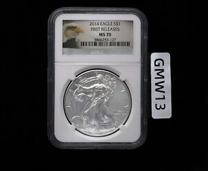 New Listing2014 $1 AMERICAN SILVER EAGLE NGC MS70 BALD EAGLE LABEL