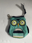 Thirty One Owl Shaped Coin Purse Wallet Top Zip with clip