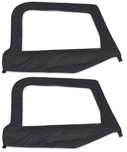 Smittybilt Soft Top Upper HALF Door skins BLACK 89735 97-06 FOR Jeep Wrangler (For: 1997 Jeep Wrangler)