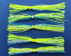 5 silicone Skirts Chart/White/Lite Blue  5-939285 Lure Spinnerbait Buzz  Bass
