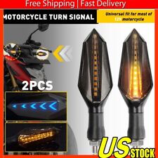 Motorcycle LED Sequential Turn Signal Tail Lights Brake Blinker For Honda