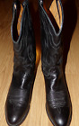 LUCCHESE 2000 black CALF SKIN leather COWBOY western BOOTS 10 D T3094R4