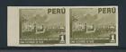 Peru 1 sol 1938 Conference IMPERF pair VF NH