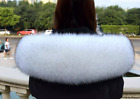 Women Faux Fox Fur Collar Shawl Furry Fur Collar For Winter Coat Hood Fur Decor