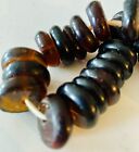 Brown Rondelle Recycled Glass Beads From Ghana