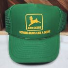 Vintage John Deere Nothing Runs Like A Deere Green Snapback Trucker Hat - Mint