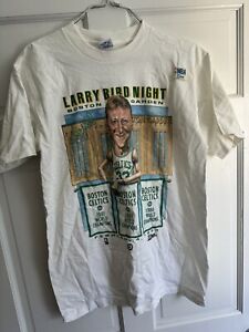 Vintage Larry Bird Night Salem Sportswear Boston Celtics T-Shirt 1993 Size L NEW