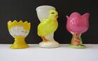 Vintage 2 Laura Secord Easter Egg Cups plus Unmarked Yellow Chick Cup LOT of 3