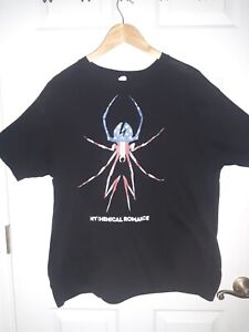 My Chemical Romance Danger Days Spider T Shirt SZ L Cali Basics 2010 RARE VAMP$