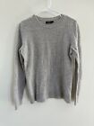 APT 9 Sweater Womens Large Gray Crew Neck Casual Preppy 100% Cashmere Pullover