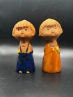 VTG Boy and Girl Kissing Couple Salt and Pepper Shakers Stoneware ~ Set of 2