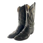10.5D Sharkskin Black Beauties Vintage 80s Exotic Cowboy Western Boots