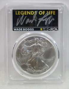 New Listing2021 (P) american Silver Eagle PCGS  MS70 Legends of Life Wade Boggs