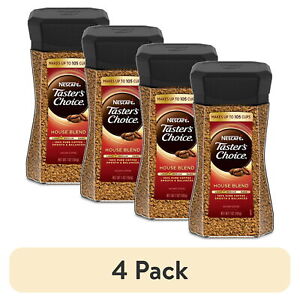 (4 pack) Nescafé Taster's Choice, Light Medium Roast Instant Coffee Jar, 7 oz
