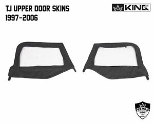 Jeep Wrangler TJ 97-06 Premium Upper Door Skins Black Diamond (For: More than one vehicle)