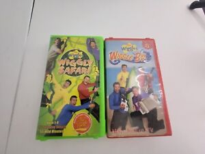 Lot of 2 The Wiggles VHS Wiggle Bay, Wiggly Safari.