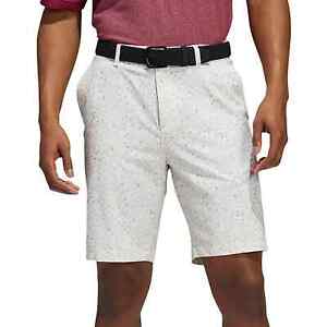 Adidas Golf Shorts Wicking Stretch Brown White Tan Men's 34