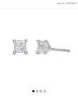 1/2 CT. Certified Princess-Cut Lab-Diamond Solitaire Earrings 14K White Gold