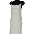 Elizabeth Fillmore Wedding Dress Women 4 Silk Sheath Destination Spaghetti Strap