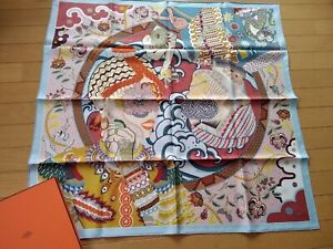 Hermes 90 silk scarf  ”Duo Cosmique” New with Tag +Box  Free shipping