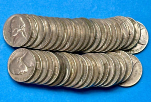 Estate Sale ~ Old Jefferson Nickels Roll of 40 U.S. Collectors Coins 1939-1964