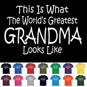 Worlds Greatest GRANDMA T Shirt Mothers Day Birthday Nana Mom Gift Tee T Shirt
