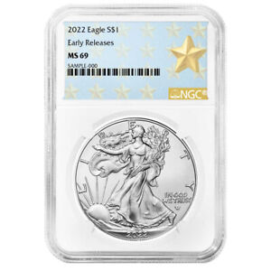 2022 $1 American Silver Eagle NGC MS69 ER West Point Star Label