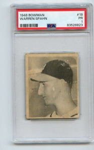 1948 Bowman Warren Spahn #18 PSA 1 Rookie RC HOF