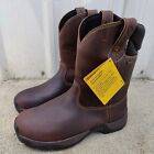 Cabelas Size 12 D Roughneck Ledger Wellington Work Pull On Boots Brown Leather