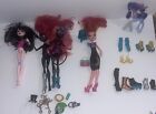 Lot of 5 Mixed Monster High Dolls W/extras