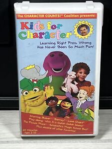 Kids for Character VHS Babar Barney Tom Selleck Lamb Chop Magic School Bus