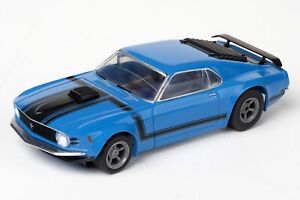 AFX 22026 Mustang CLEAR – Boss 302 – Blue - Mega G+ HO Scale Slot Car
