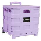 Collapsible Storage Cart for Crafts & Supplies, Purple