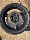 SUZUKI BANDIT GSF600 REAR WHEEL ASSEMBLY WITH NEW TIRE INSTALLED